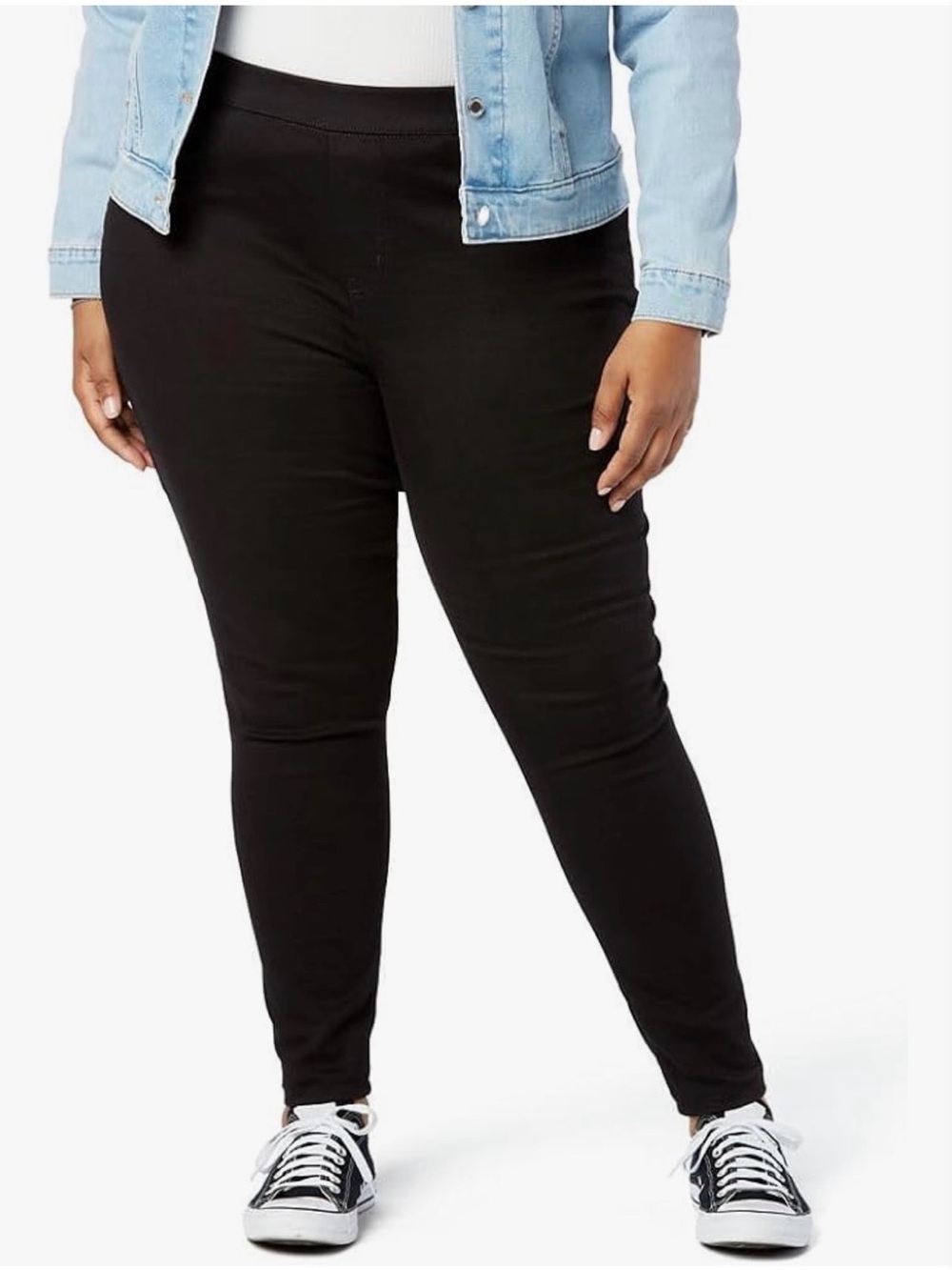 Signature by Levi Strauss Black Stretch Jeggings for Women